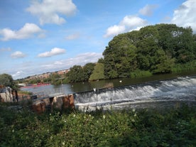 Photo of Worcester Cathedral and the River Severn, Worcester, Worcestershire, England.