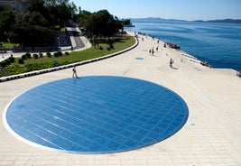 City of Zadar aerial panoramic view.