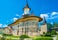 Photo of Sucevita orthodox painted church monastery protected by unesco heritage, Suceava town, Moldavia, Bucovina, Romania.