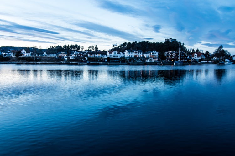 photo of view of Porsgrunn Lake Norway.