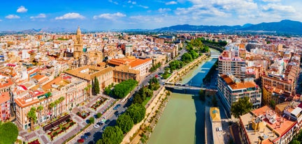 Granada, Andalusia,Spain Europe - Panoramic view of Alhambra.