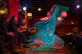 Granada: Flamenco sýning með kvöldverði á Jardines de Zoraya