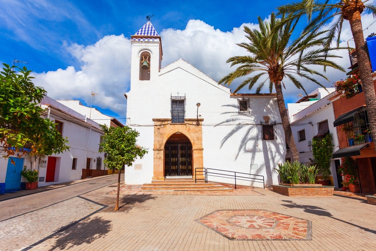 Chapel of the Holy Christ of Marbella or Ermita del Santo Cristo Church in Marbella city in the province of Malaga in the Andalusia, Spain