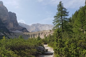 Daily trekking in the Dolomites in the Fanes area 