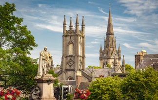 Photo of 13th Century Dunfermline Abbey in Fife, Scotland.