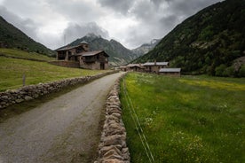 photo of Mountains in Androrra and ski cable car over the valley of Soldeu - Pas de la Casa.