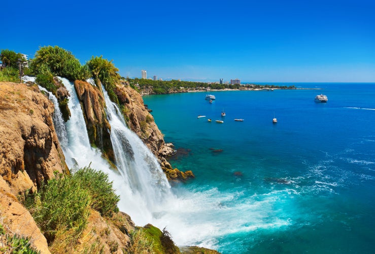 Photo of waterfall Duden at Antalya, Turkey.