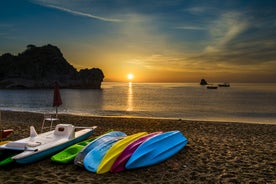 Photo of Isola Bella rocky island in Taormina, Italy.