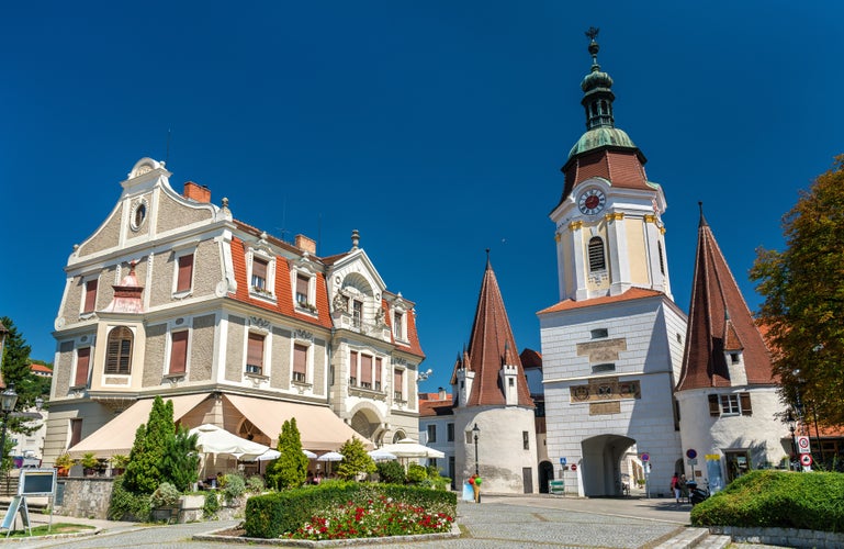 Steiner Tor, a 15th century gate in the city of Krems an der Donau, the Wachau valley of Austria