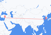 Lennot Jejun kaupungista, Etelä-Korea Hatayn maakuntaan, Turkki