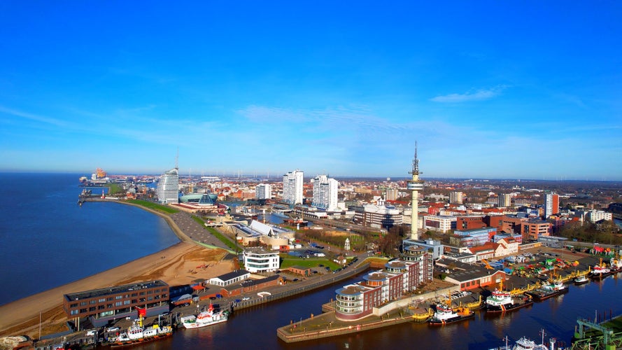 Bremerhaven - Germany - fantastic view over the city with its skyline