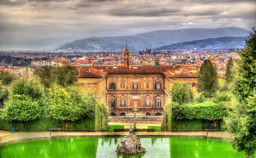 photo of View of the Palazzo Pitti in Florence - Italy .