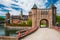 Photo of Castle de Haar with the bridge in the foreground, located in Utrecht ,Netherlands.