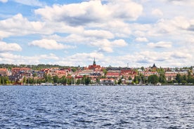 Photo of aerial view of Falun in Sweden.