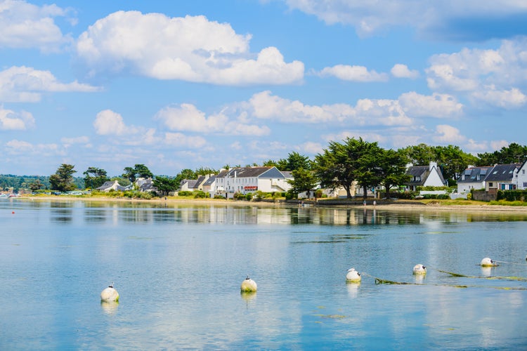 View of the coast near the town of Concarneau. Brittany. France