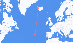 Flights from Reykjavík to Terceira