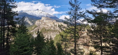 photo of the heights of the Vercors, the marly hills and the valley Val de Drome at Saint Jean De Maurienne in French countryside.