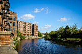 Photo of redeveloped Warehouses along the River in Leeds, UK.