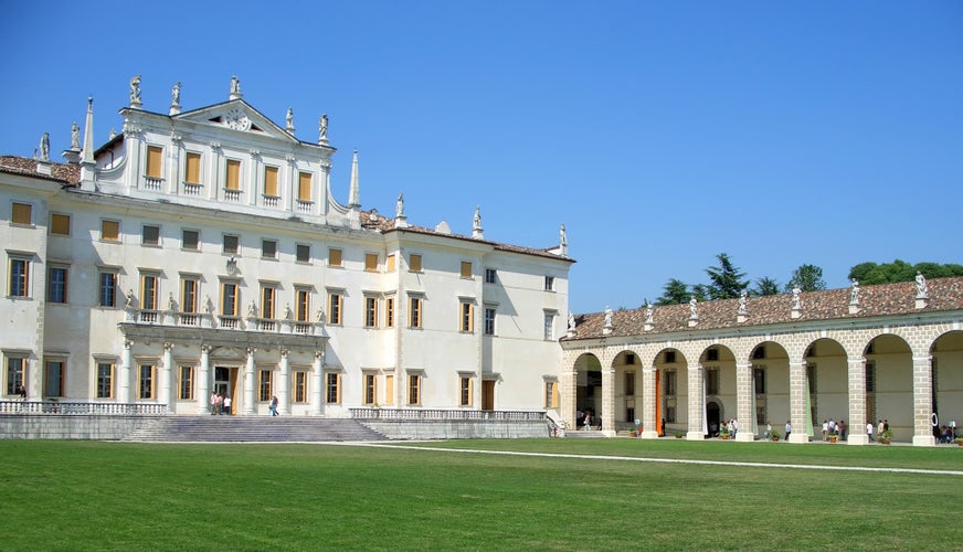 Facade of Villa Manin palace, near Udine, Italy