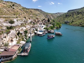Photo of aerial view of Diyarbakir, Turkey.