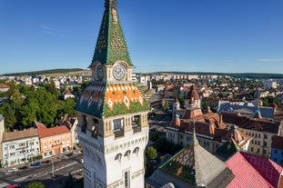 Photo of aerial view of the old Timisoara city center, Romania.