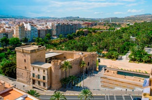 Photo of Altea white village skyline in Alicante at Mediterranean Spain.