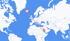 Flights from Asmara to Reykjavík