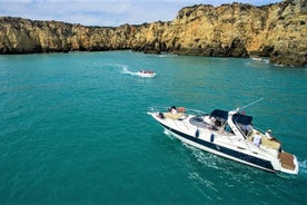 Location de yacht l'après-midi à Lagos avec boissons, tapas, planches à pagaie et kayak