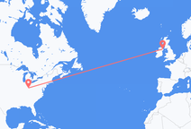 Flyrejser fra Cincinnati til Belfast