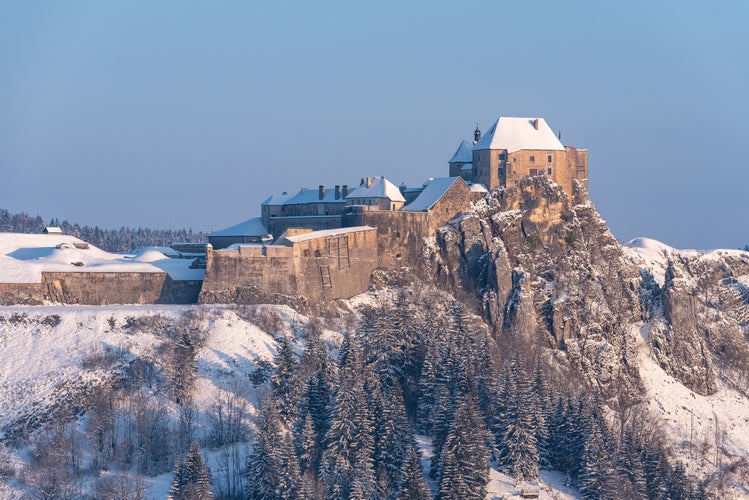 photo of view of Château de Joux à La Cluse et Bijoux.