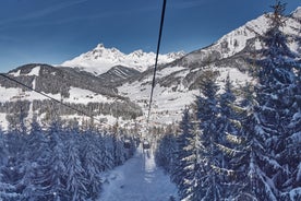 photo of beautiful view in Filzmoos at snowy winter in Austria.