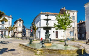 Photo of Tours aerial panoramic view. Tours is a city in the Loire valley of France.