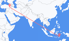 Loty z Dili, Timor Wschodni do Siirta, Turcja