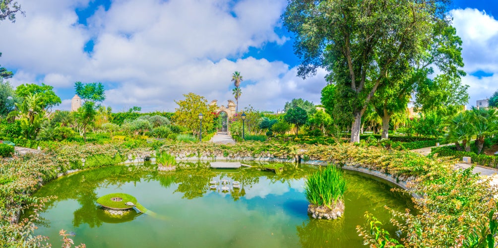 photo off view of Gardens of Palazzo Parisio in Naxxar, Malta.