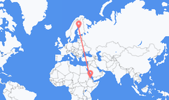 Flyrejser fra Asmara til Karleby