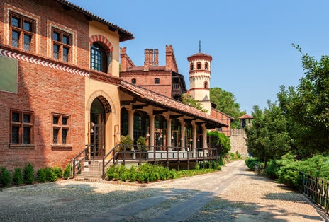 Castle Borgo Medioevale in Turin city, Italy
