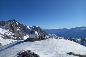 Picos de Europa의 Cabaña Verónica까지 개인 스노우 슈 루트