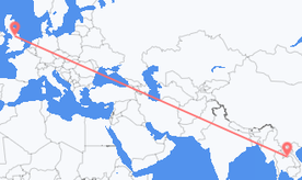 Flights from Laos to England