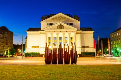 Photo of Duisburg Theatre one of two opera houses located in Duisburg city, Germany.
