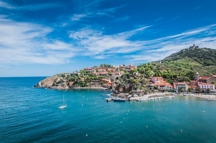 Photo of  view of the streetsand beaches of Collioure, Pyrénées-Orientales, France.