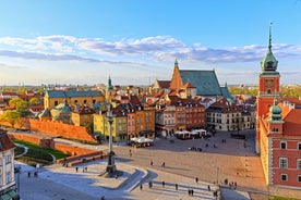 Photo of panoramic aerial view of Kazimierz Dolny, Poland.