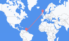 Flights from Guyana to Scotland