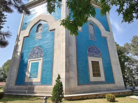 road landscape in the city. Turkey travel in summer. Highway view in beautiful city. Car driving on the road in city. Travel view in asian cities. Highway landscape in summer. Bursa, Turkey.