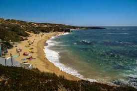 photo of an aerial view of Vila Nova de Milfontes, Alentejo Coast, Portugal.