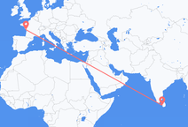 스리랑카 콜롬보에서 출발해 프랑스 라로셸에게(으)로 가는 항공편