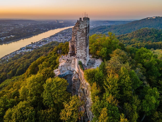 Panorama of the Rhine valley near Konigswinter (Germany)