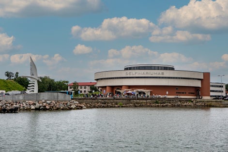 photo of Klaipeda, Lithuania - July 10, 2020: dolphinarium, the part of the lithuanian sea museum in Klaipeda, Lithuania.