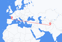 Flyg från Kabul till Lourdes (kommun i Brasilien, São Paulo, lat -20,94, long -50,24)