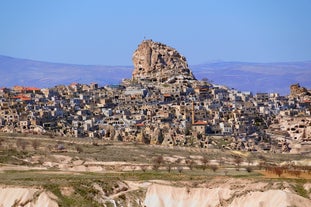 Photo of Cappadocia that is known around the world as one of the best places to fly with hot air balloons. Goreme, Cappadocia, Turkey.