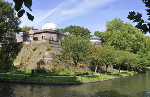 photo of Observatory and museum Sonnenborg in Utrecht, the Netherlands. On a monumental 16th-century city wall bastion.